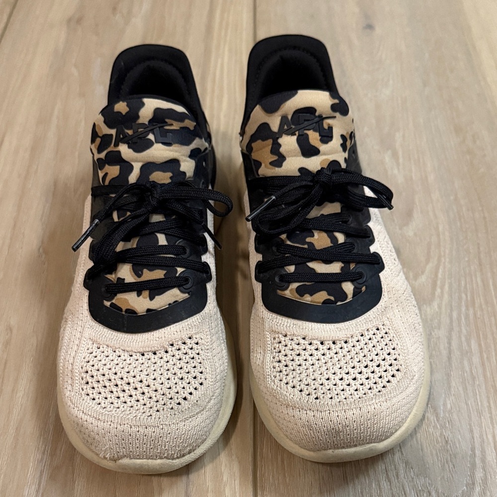 APL Black and Cream Animal Print Sneakers